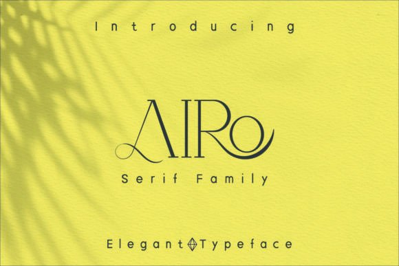 Airo Typeface for Elegant Branding