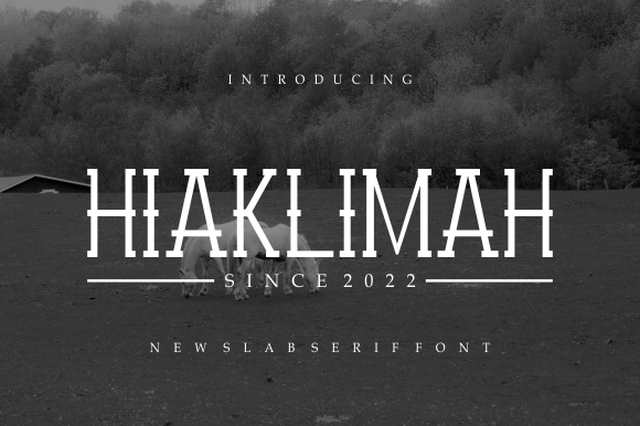 Hiaklimah Typeface for Elegant Editorial Design