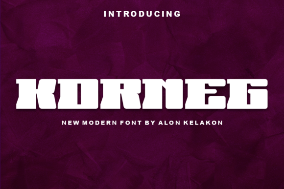 Korneg Typeface: Bold Slab Serif for Branding