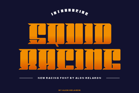 Squid Racing: A Bold Slab Serif Font for Makers